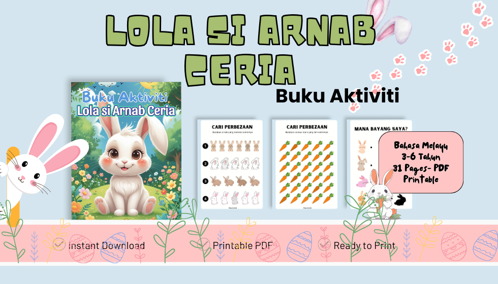 🐰 Buku Aktiviti Lola Si Arnab Ceria